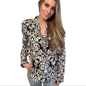 Tommy Bahama Black and White Patterned Shirt